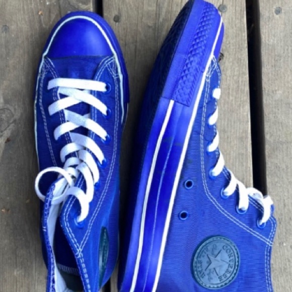 CONVERSE ALL STARS Shoes CHUCK TAYLOR Sneakers Blue White Size 7 - Picture 5 of 11